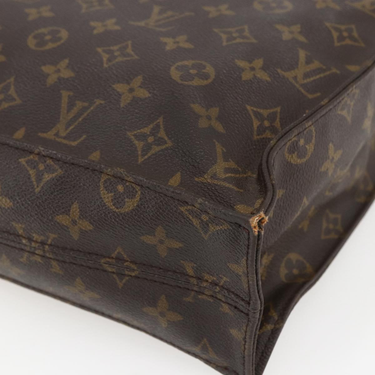 LOUIS VUITTON Monogram Sac Plat Hand Bag M51140 LV Auth fm5042
