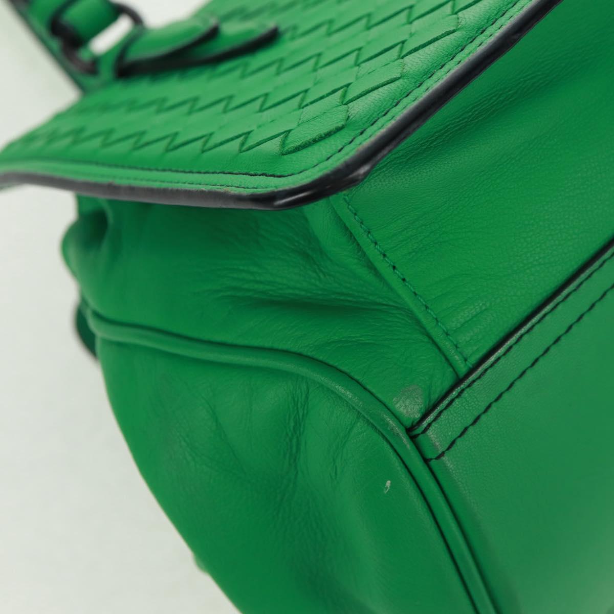 BOTTEGA VENETA INTRECCIATO Hand Bag Leather Green Auth fm5052V