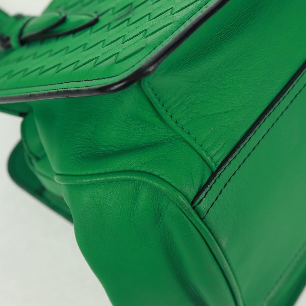 BOTTEGA VENETA INTRECCIATO Hand Bag Leather Green Auth fm5052V
