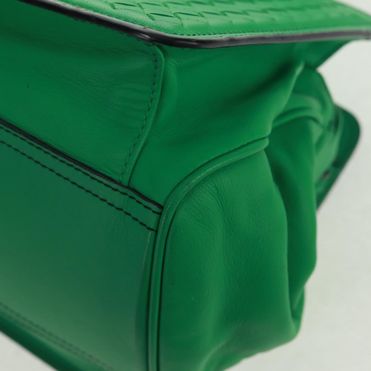 BOTTEGA VENETA INTRECCIATO Hand Bag Leather Green Auth fm5052V