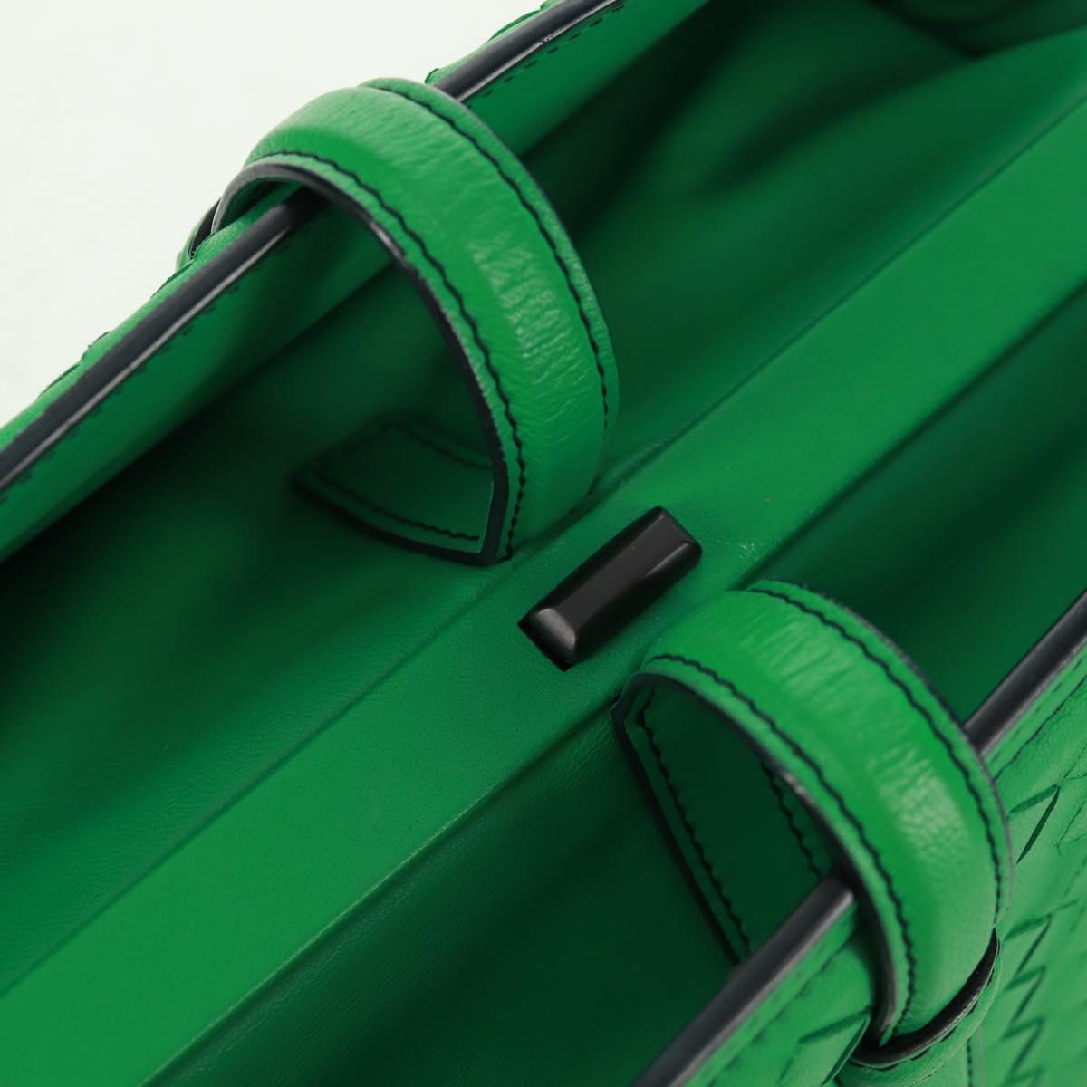 BOTTEGA VENETA INTRECCIATO Hand Bag Leather Green Auth fm5052V
