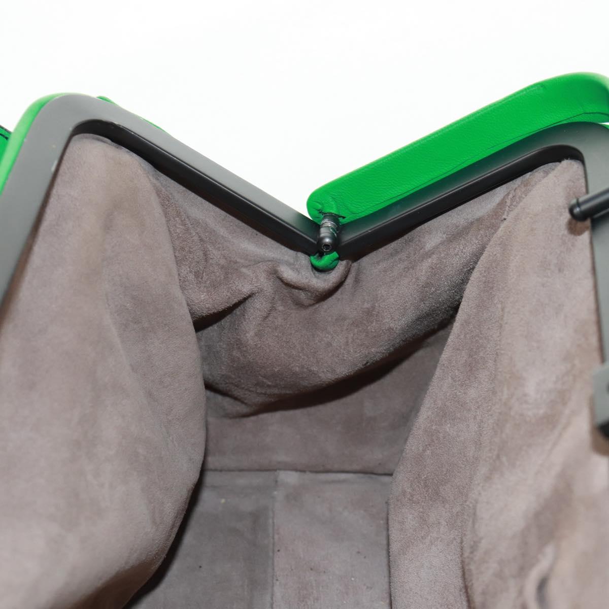 BOTTEGA VENETA INTRECCIATO Hand Bag Leather Green Auth fm5052V