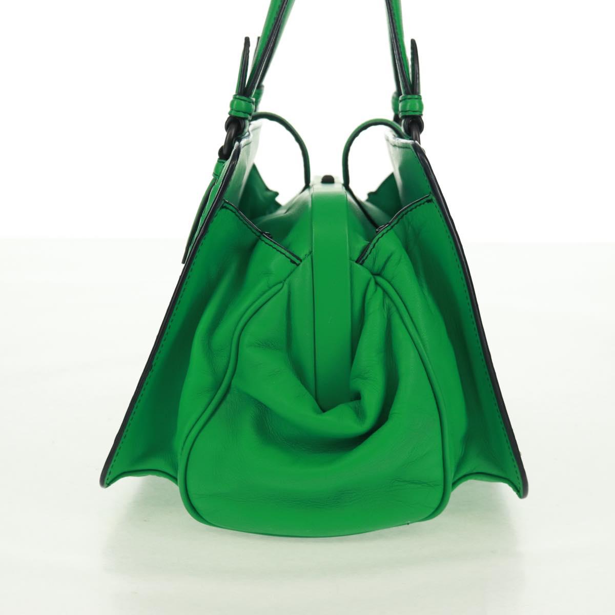 BOTTEGA VENETA INTRECCIATO Hand Bag Leather Green Auth fm5052V