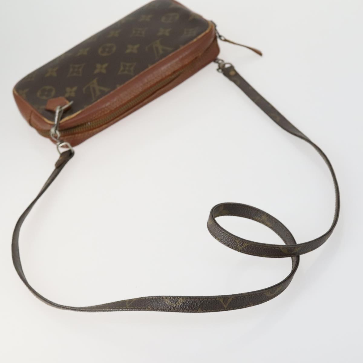 LOUIS VUITTON Monogram Pochette Marley Bandouliere Bag 3 Set LV Auth fm5057