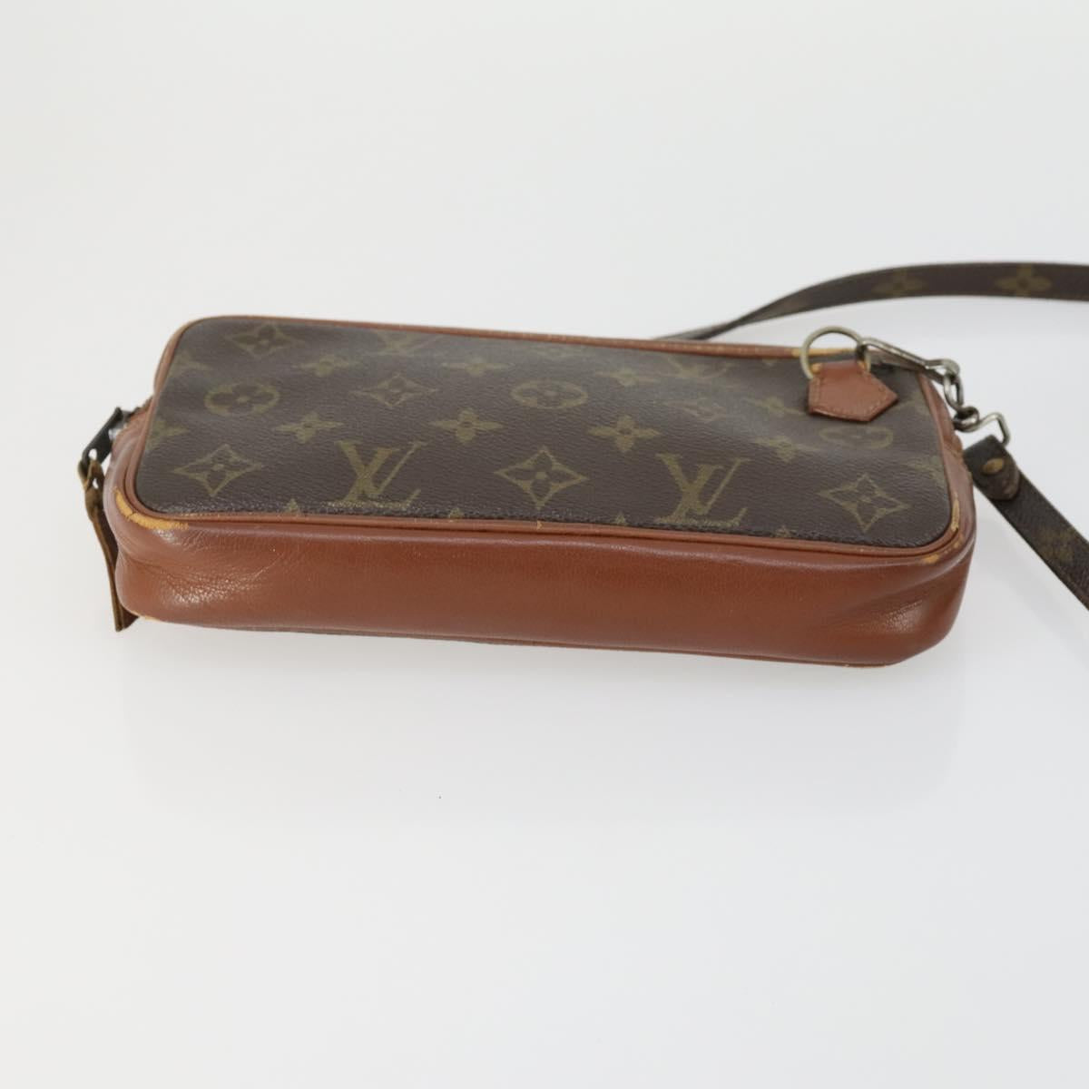 LOUIS VUITTON Monogram Pochette Marley Bandouliere Bag 3 Set LV Auth fm5057