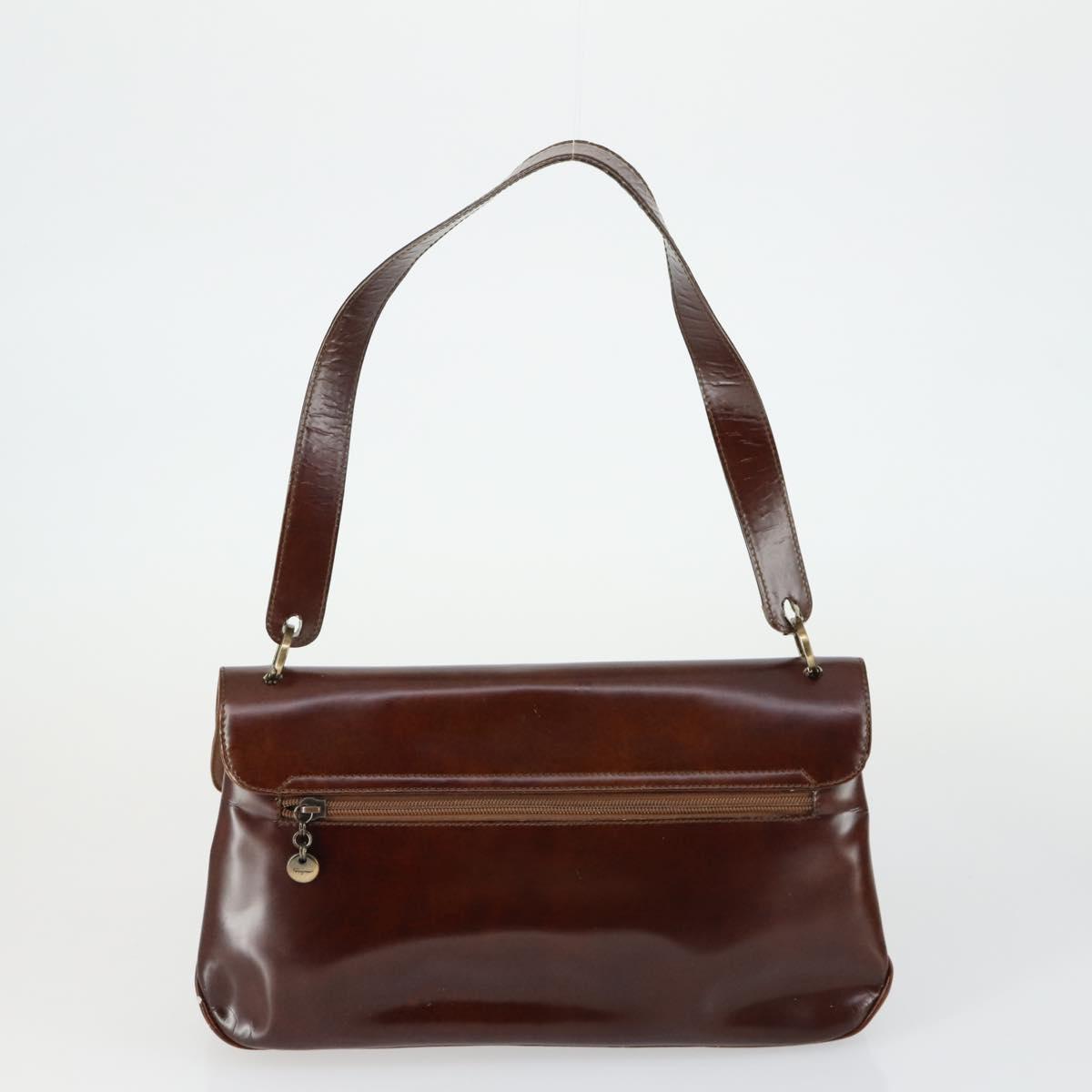 Salvatore Ferragamo Vala Bag Leather nylon 3 Set Beige Brown Auth fm5064