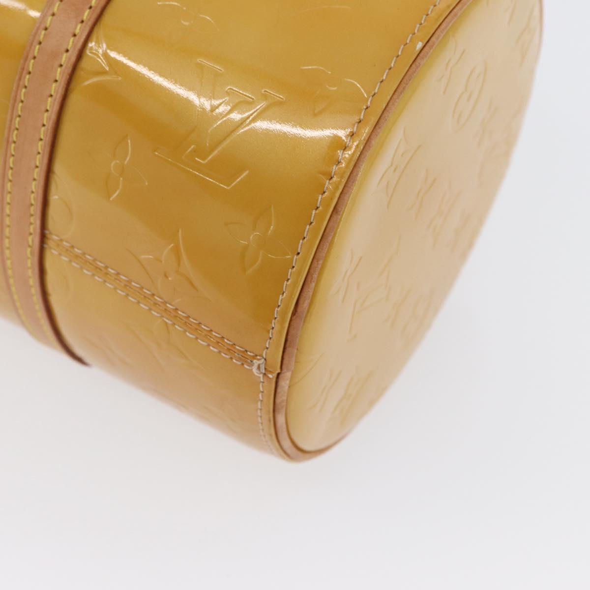 LOUIS VUITTON Monogram Vernis Bedford Hand Bag Beige M91006 LV Auth fm5078