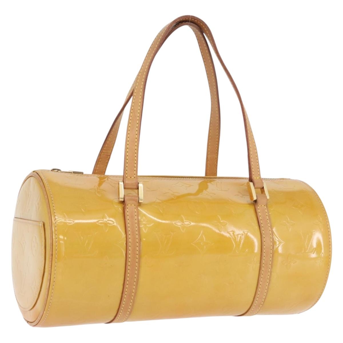 LOUIS VUITTON Monogram Vernis Bedford Hand Bag Beige M91006 LV Auth fm5078