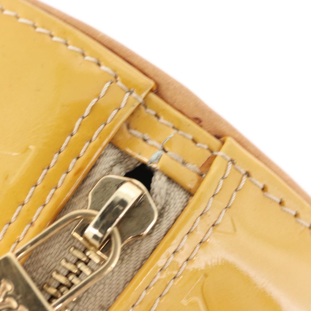 LOUIS VUITTON Monogram Vernis Bedford Hand Bag Beige M91006 LV Auth fm5078