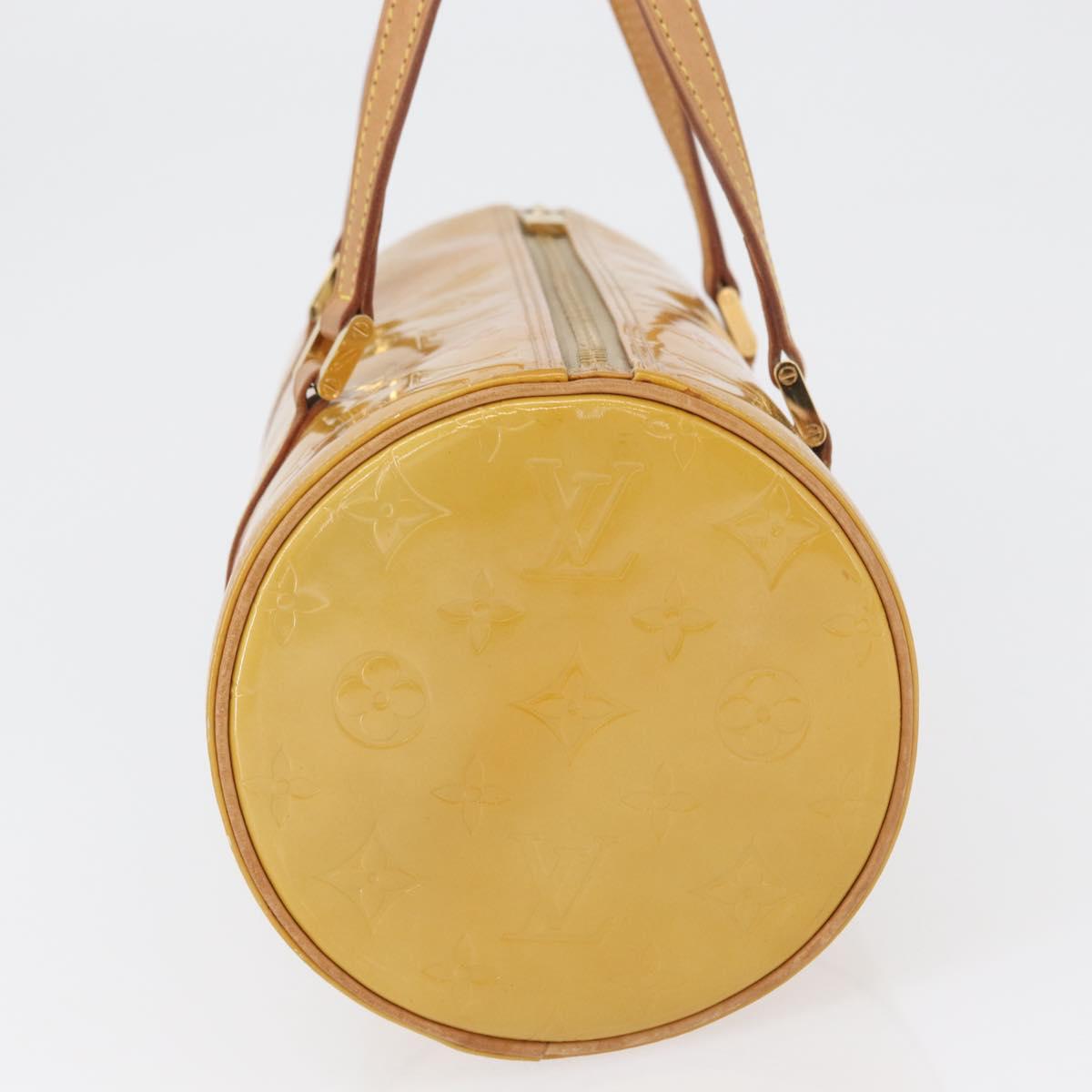 LOUIS VUITTON Monogram Vernis Bedford Hand Bag Beige M91006 LV Auth fm5078