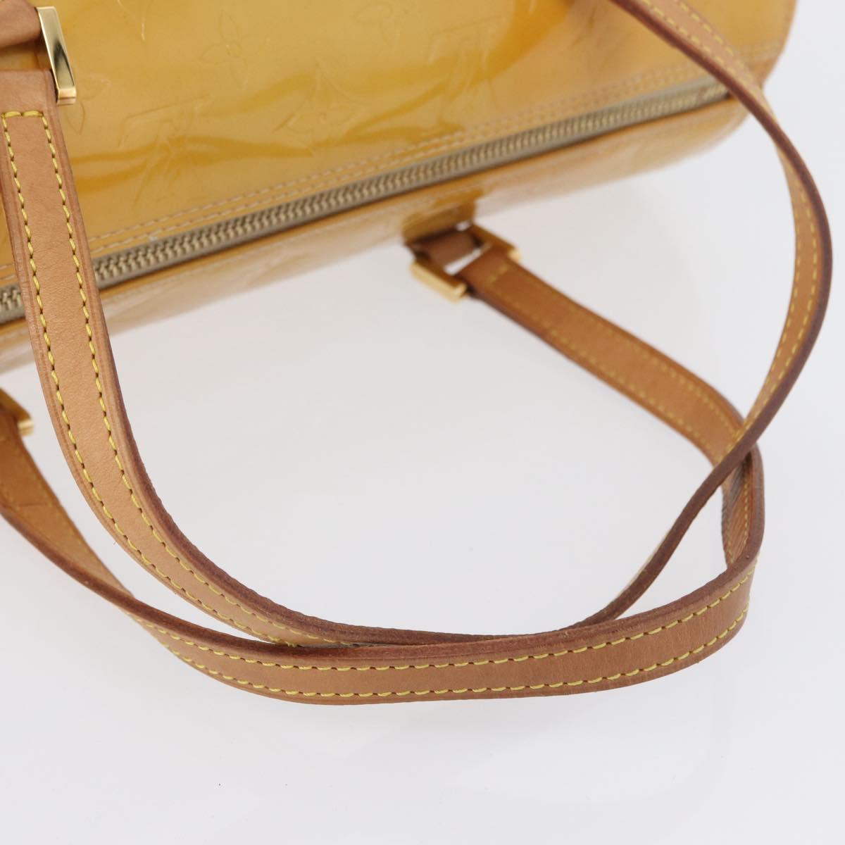 LOUIS VUITTON Monogram Vernis Bedford Hand Bag Beige M91006 LV Auth fm5078