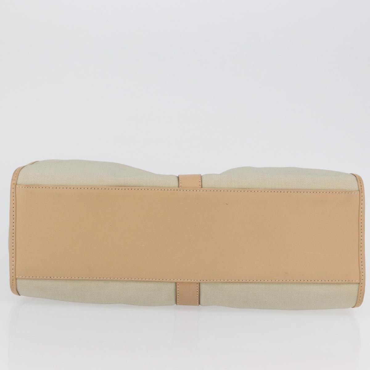 GUCCI Jackie Shoulder Bag Canvas Leather Beige Silver 002 1067 Auth fm5084