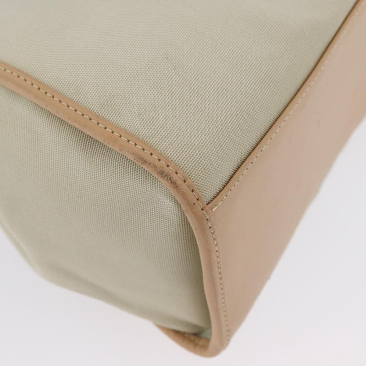 GUCCI Jackie Shoulder Bag Canvas Leather Beige Silver 002 1067 Auth fm5084