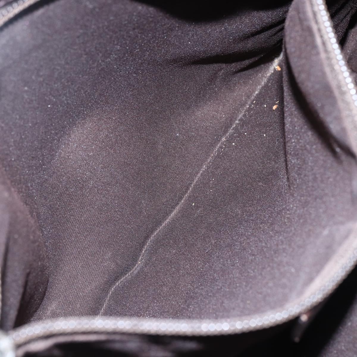 GUCCI GG Canvas Shoulder Bag Beige Silver 114273 Auth fm5091