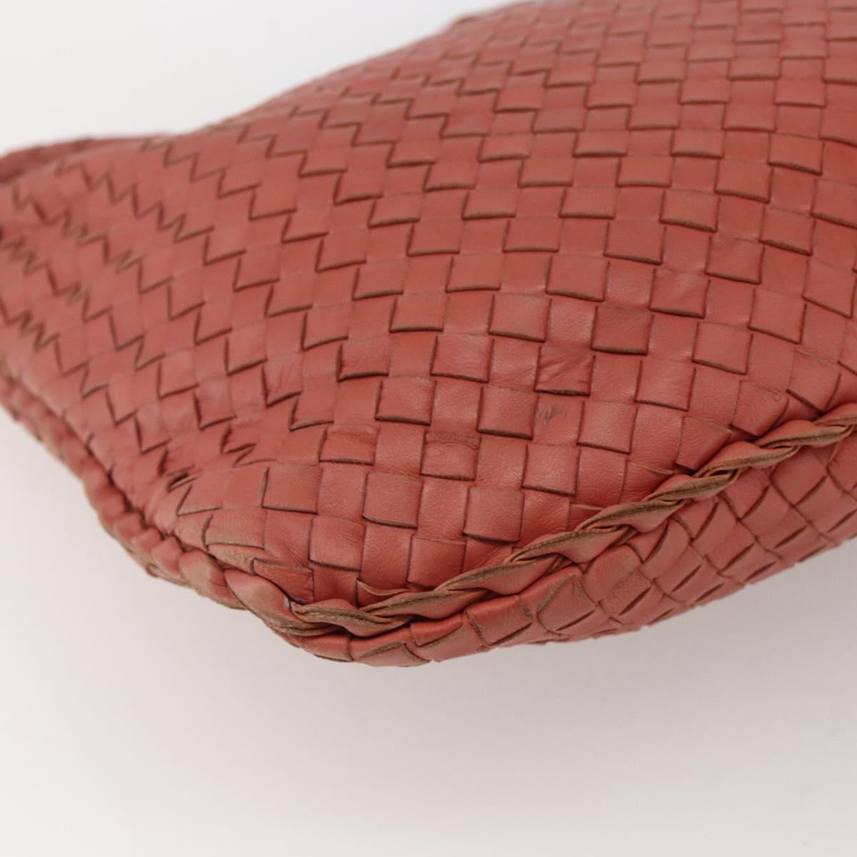 BOTTEGA VENETA INTRECCIATO Hobo Shoulder Bag Leather Outlet Pink Auth fm5096