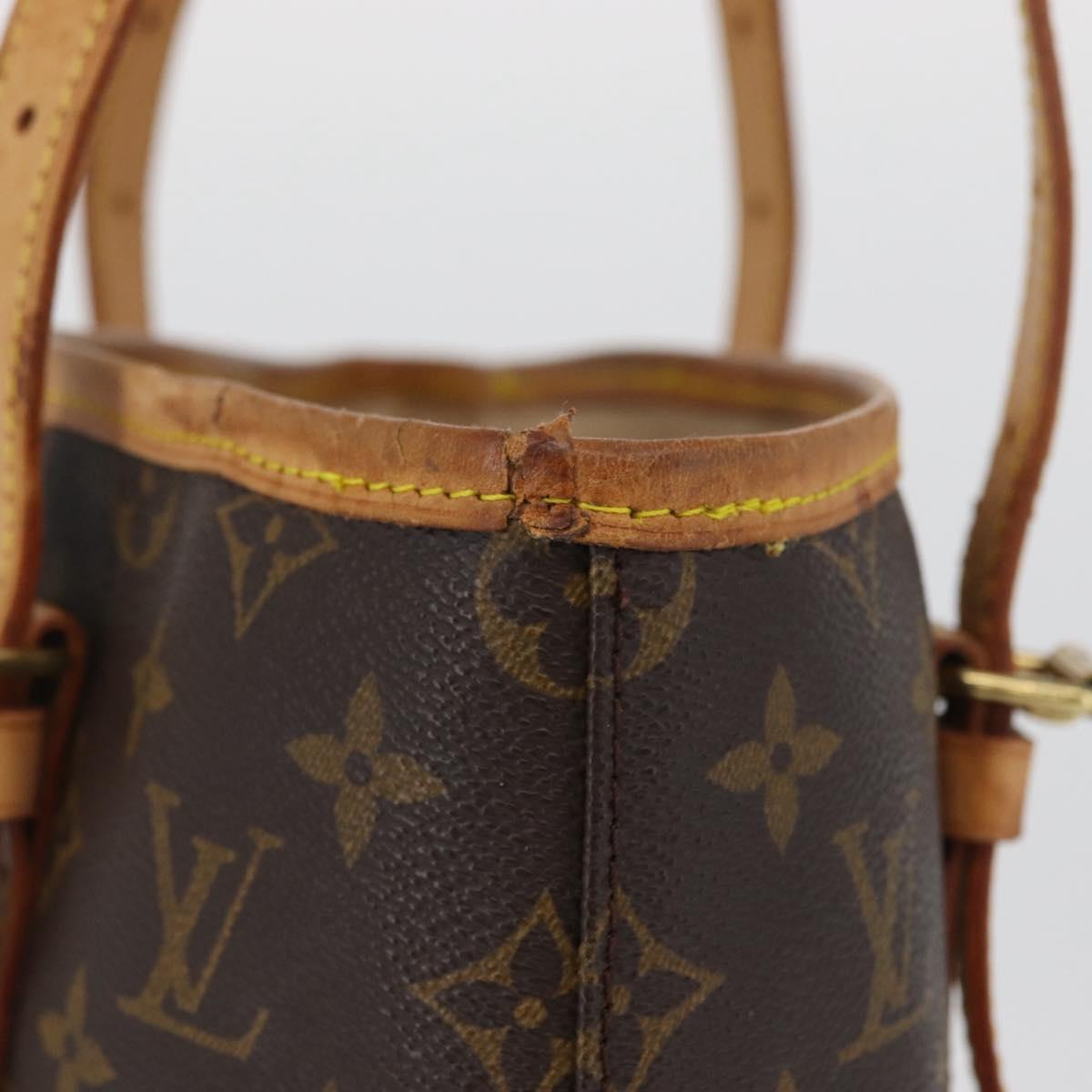 LOUIS VUITTON Monogram Bucket GM Shoulder Bag M42236 LV Auth fm5099