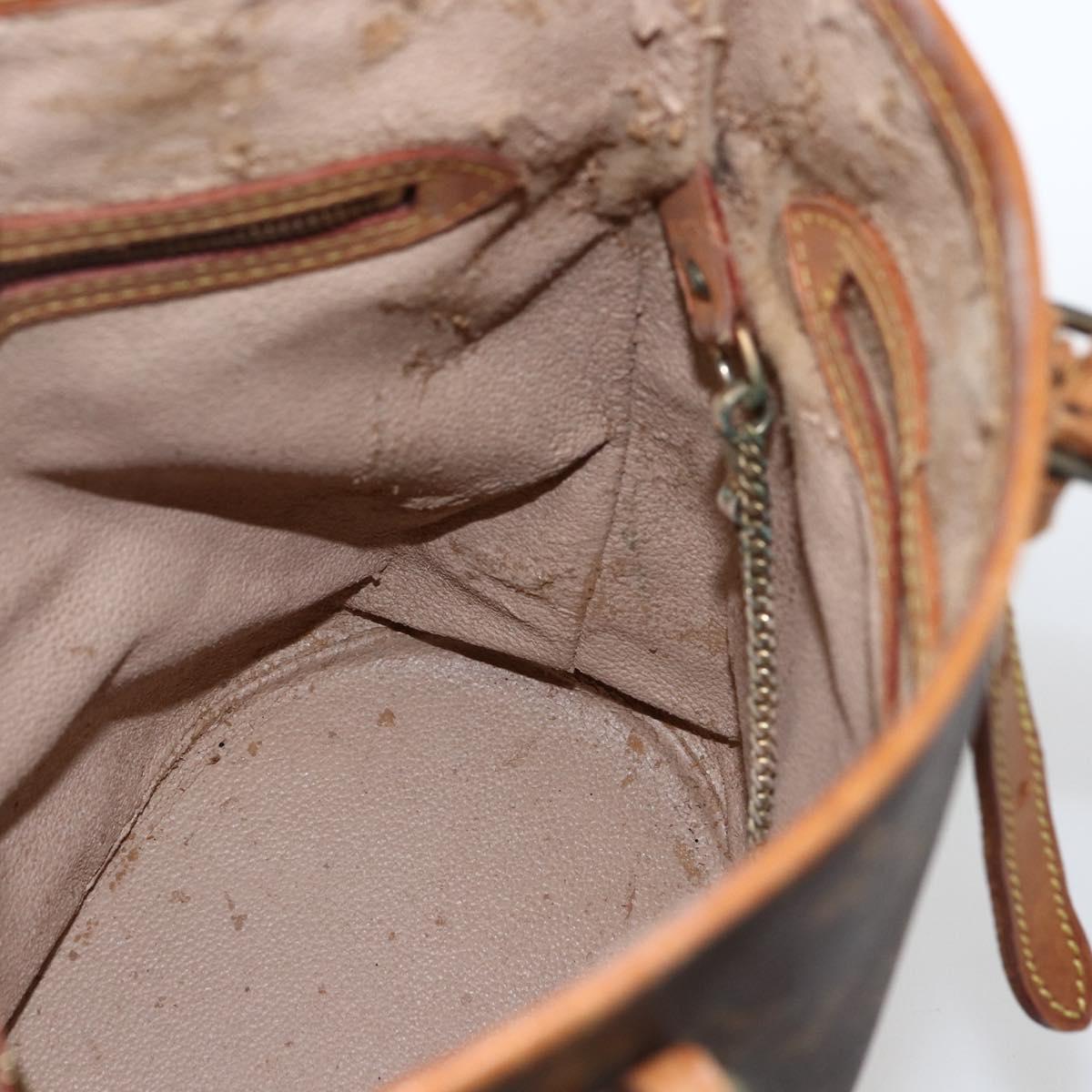 LOUIS VUITTON Monogram Bucket PM Shoulder Bag M42238 LV Auth fm5104