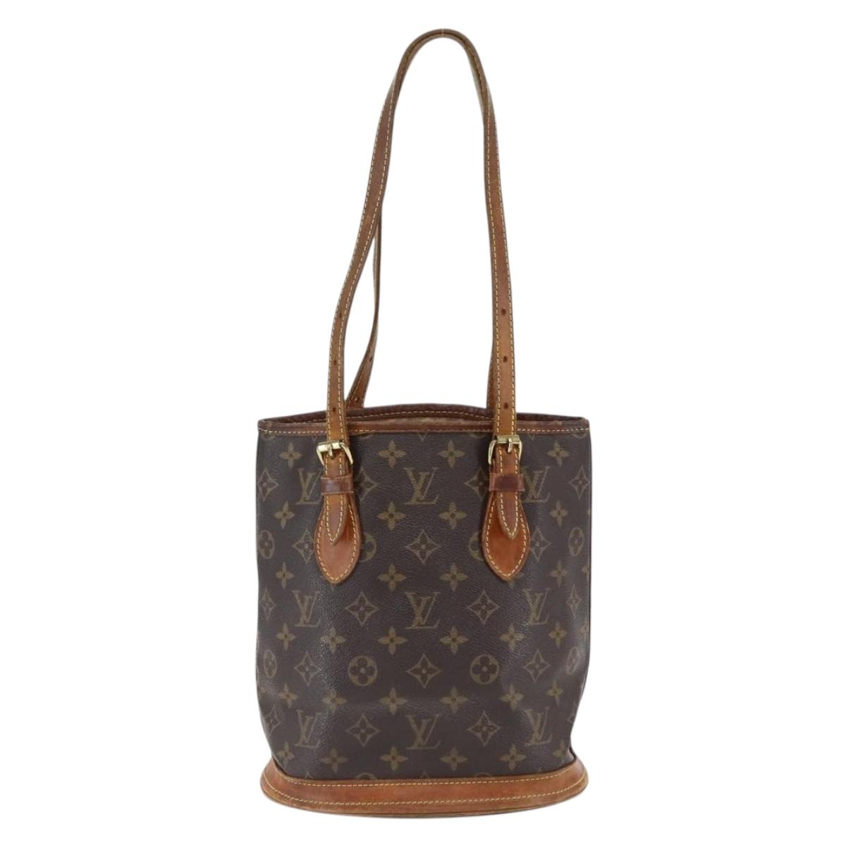 LOUIS VUITTON Monogram Bucket PM Shoulder Bag M42238 LV Auth fm5105