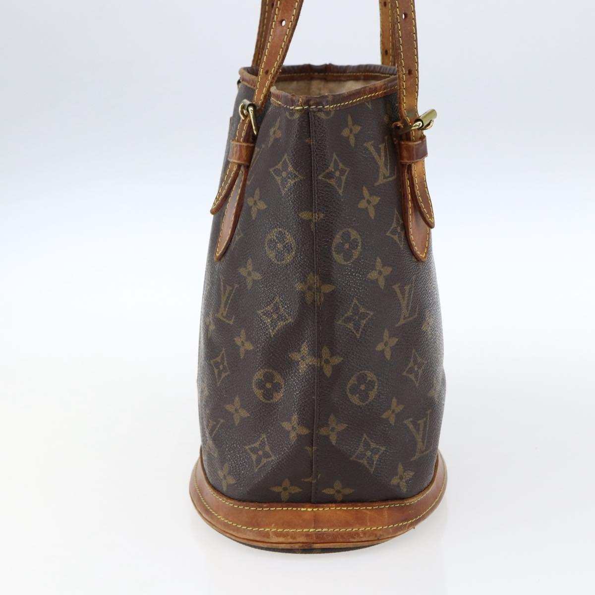 LOUIS VUITTON Monogram Bucket PM Shoulder Bag M42238 LV Auth fm5105