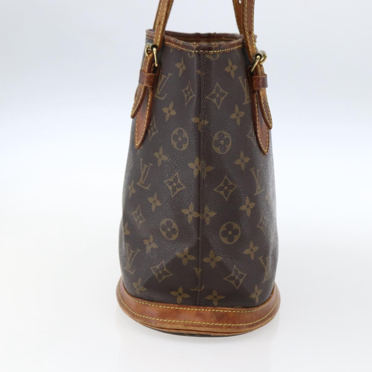 LOUIS VUITTON Monogram Bucket PM Shoulder Bag M42238 LV Auth fm5105