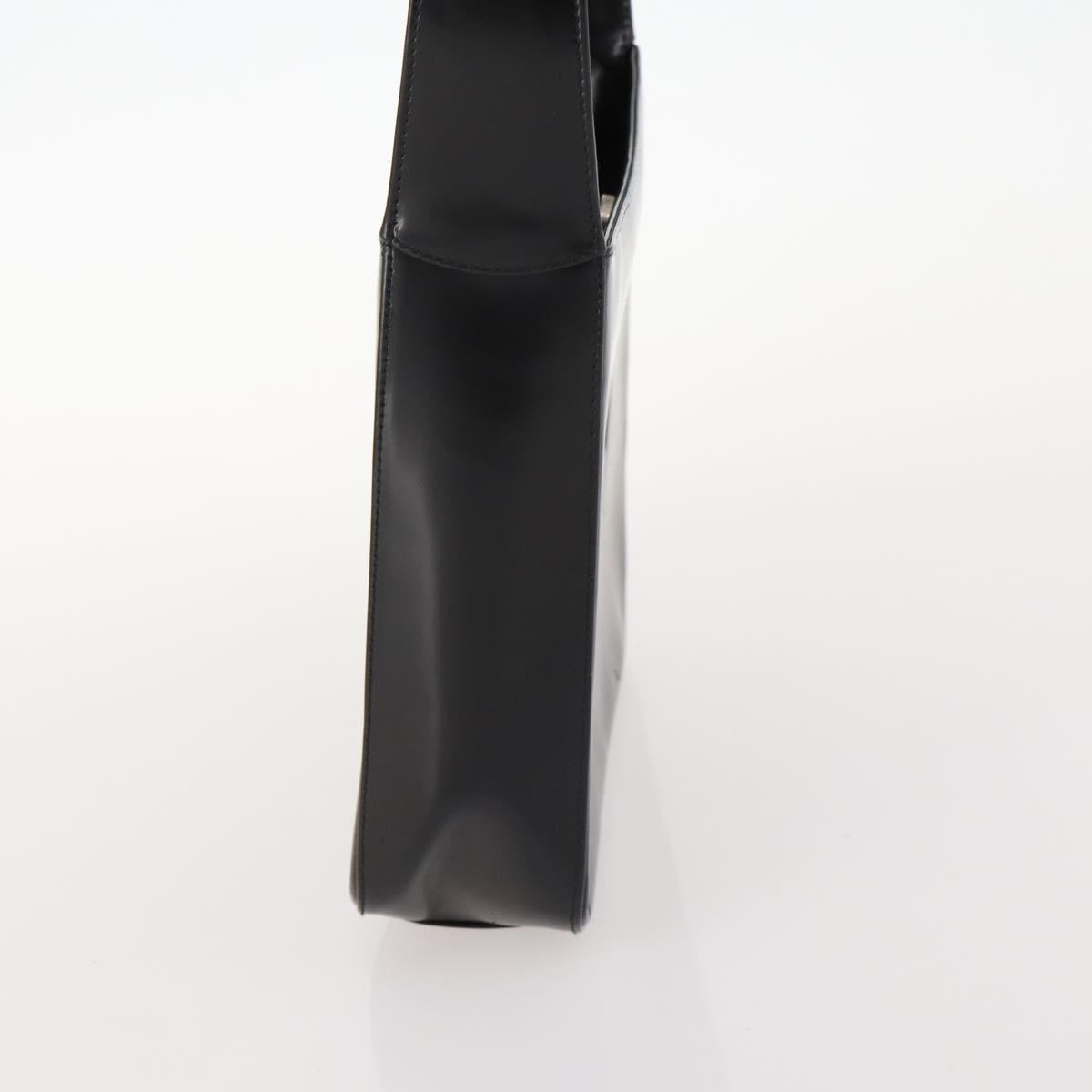 GUCCI Interlocking Bag Patent leather Black Silver 000 2023 0506 Auth fm5110