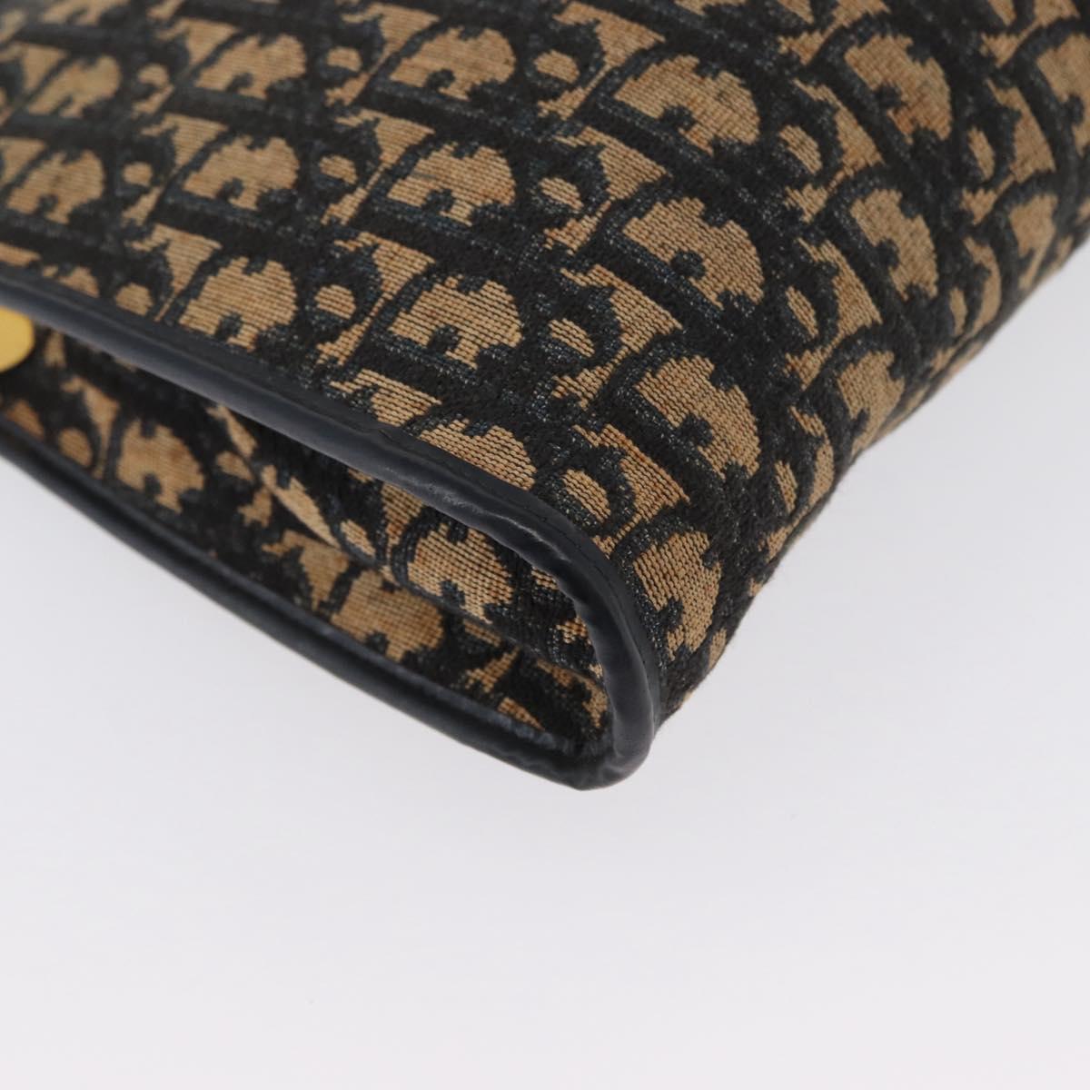 Christian Dior Trotter Canvas Oblique Rabbit Mini Roller Bag Navy Auth fm5122