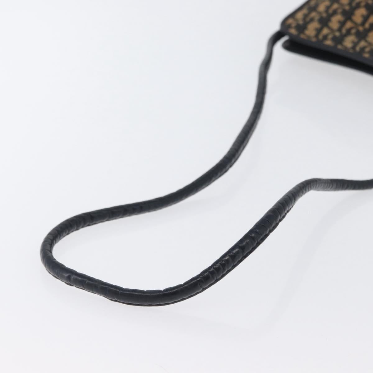 Christian Dior Trotter Canvas Oblique Rabbit Mini Roller Bag Navy Auth fm5122