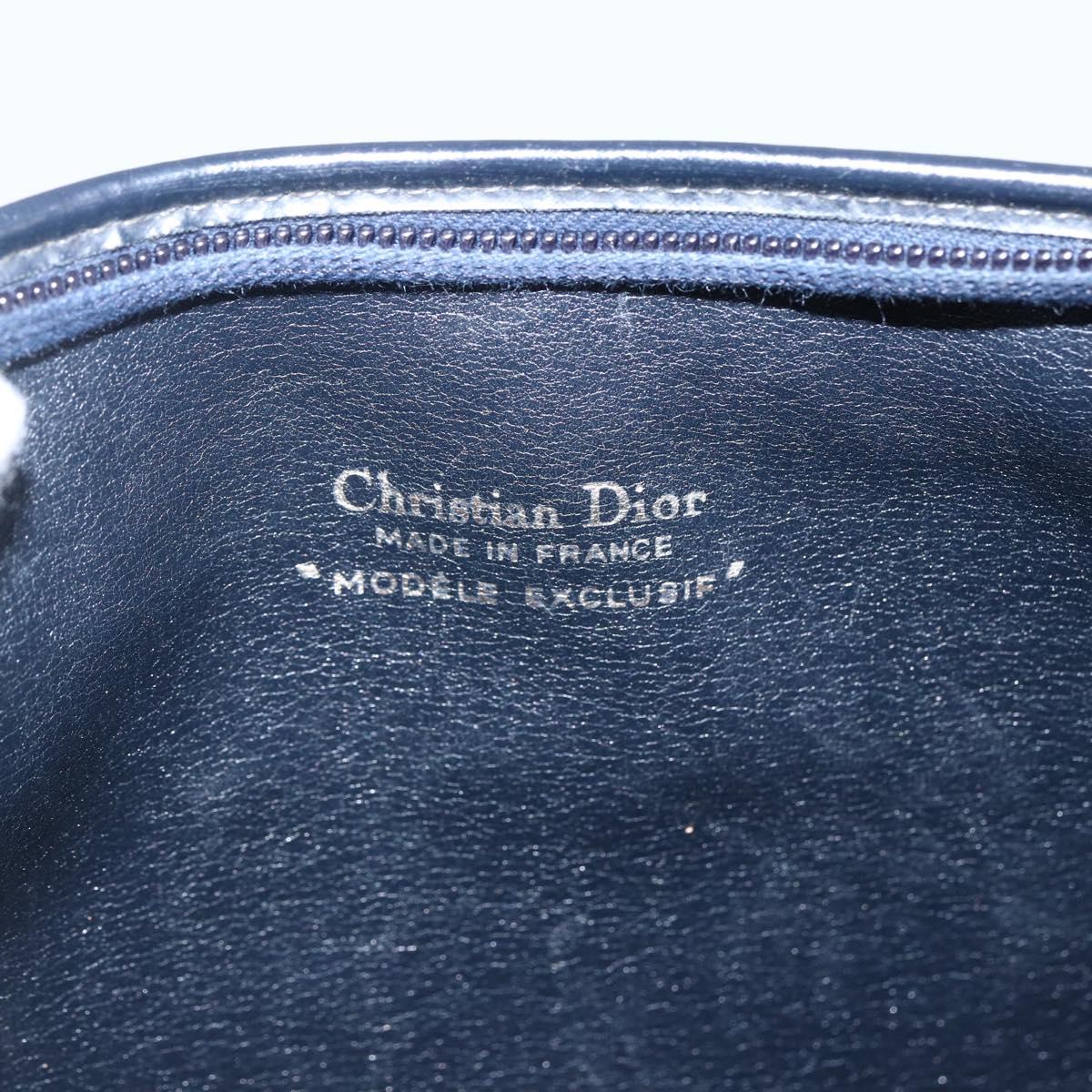 Christian Dior Trotter Canvas Oblique Rabbit Mini Roller Bag Navy Auth fm5123