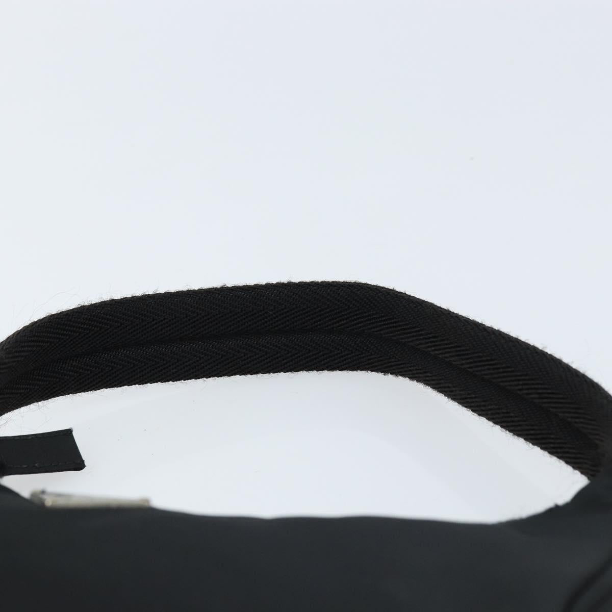PRADA Hand pouch Hand Bag Nylon Black Silver Auth fm5139V
