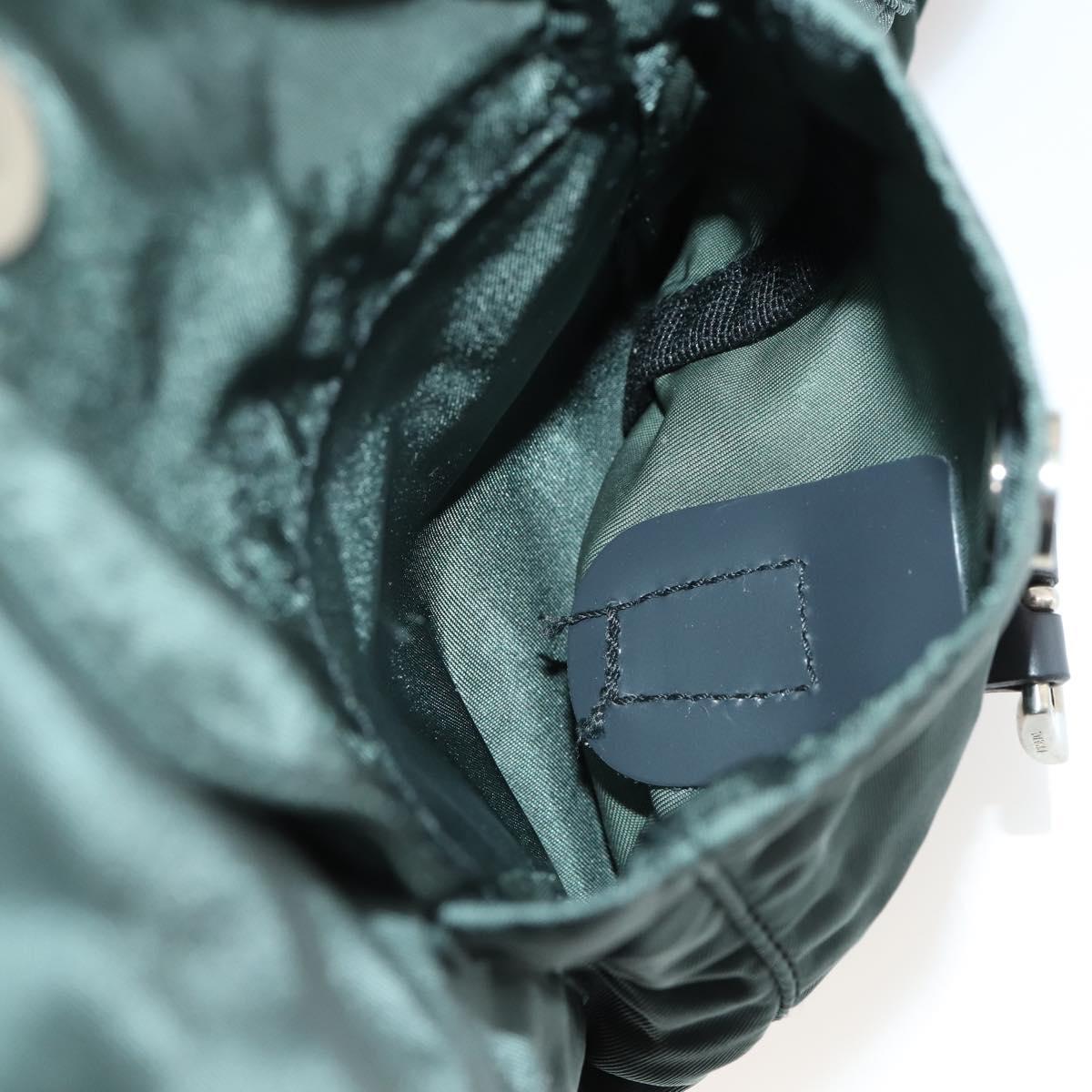 PRADA Backpack Nylon Green Silver Auth fm5140