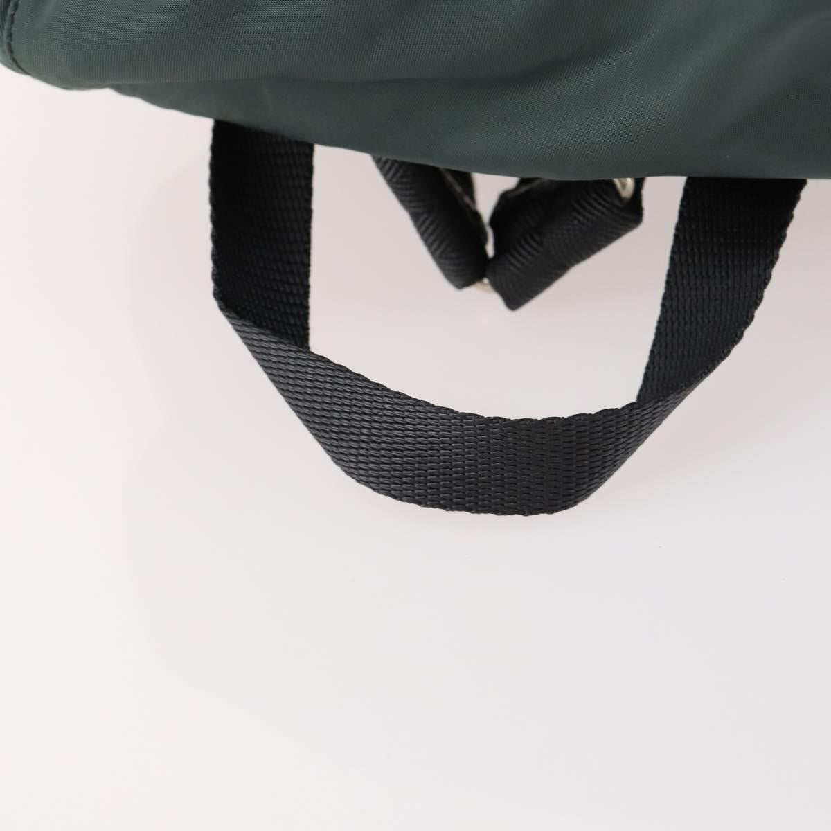 PRADA Backpack Nylon Green Silver Auth fm5140