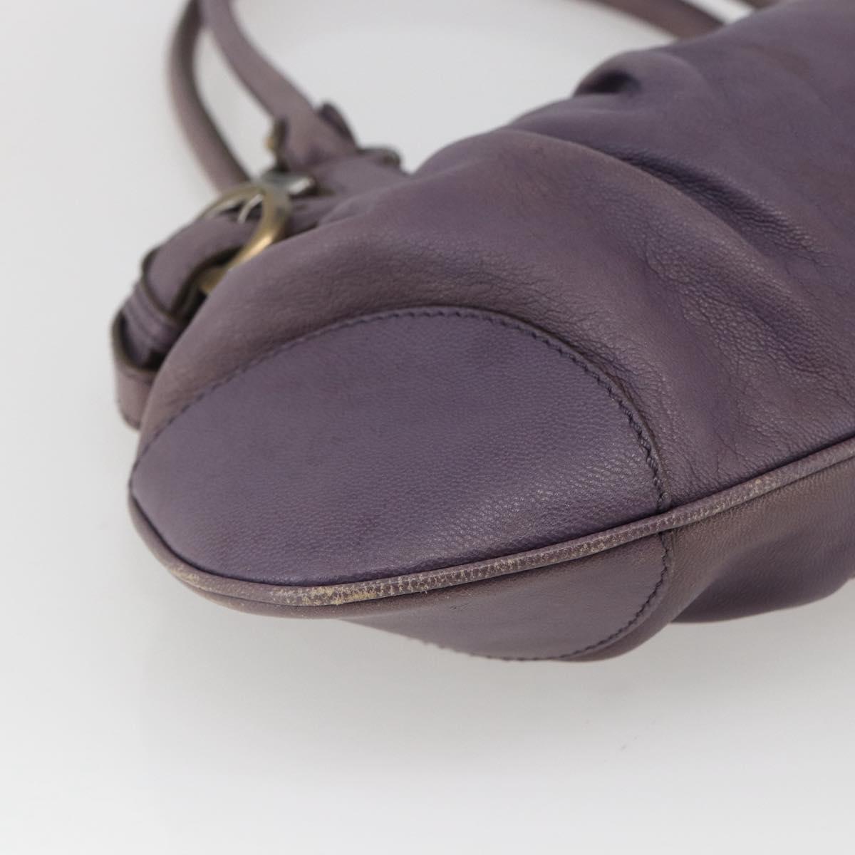 Salvatore Ferragamo Gancini Tote Bag Leather Purple Auth fm5151