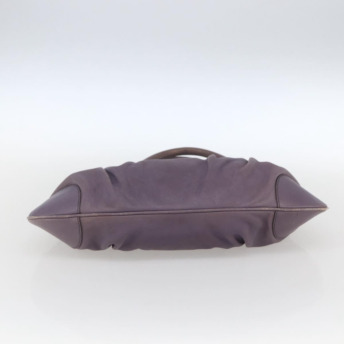 Salvatore Ferragamo Gancini Tote Bag Leather Purple Auth fm5151