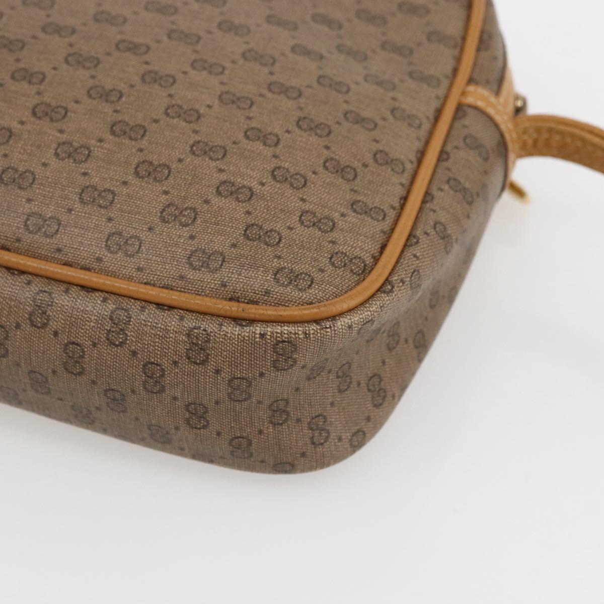 GUCCI Micro GG Supreme Clutch Bag PVC Beige Gold 014 58 0097 Auth fm5160