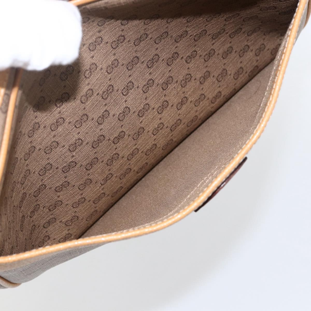 GUCCI Micro GG Supreme Clutch Bag PVC Beige Gold 014 58 0097 Auth fm5160