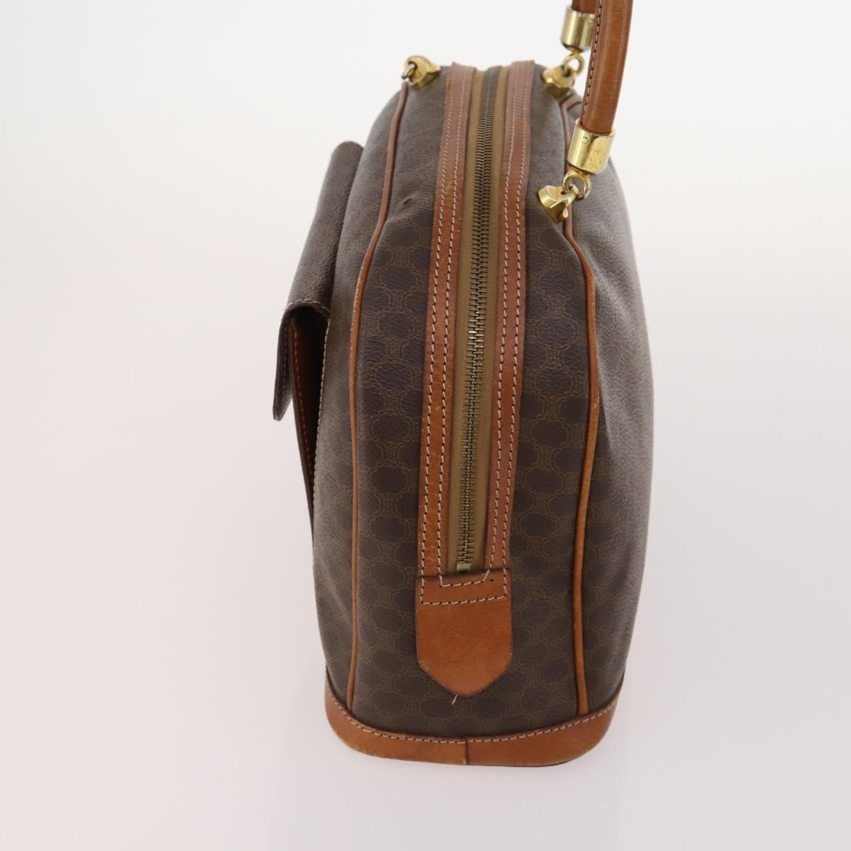 CELINE Macadam Canvas Bag PVC Leather 3 Set Brown Beige Navy Auth fm5170