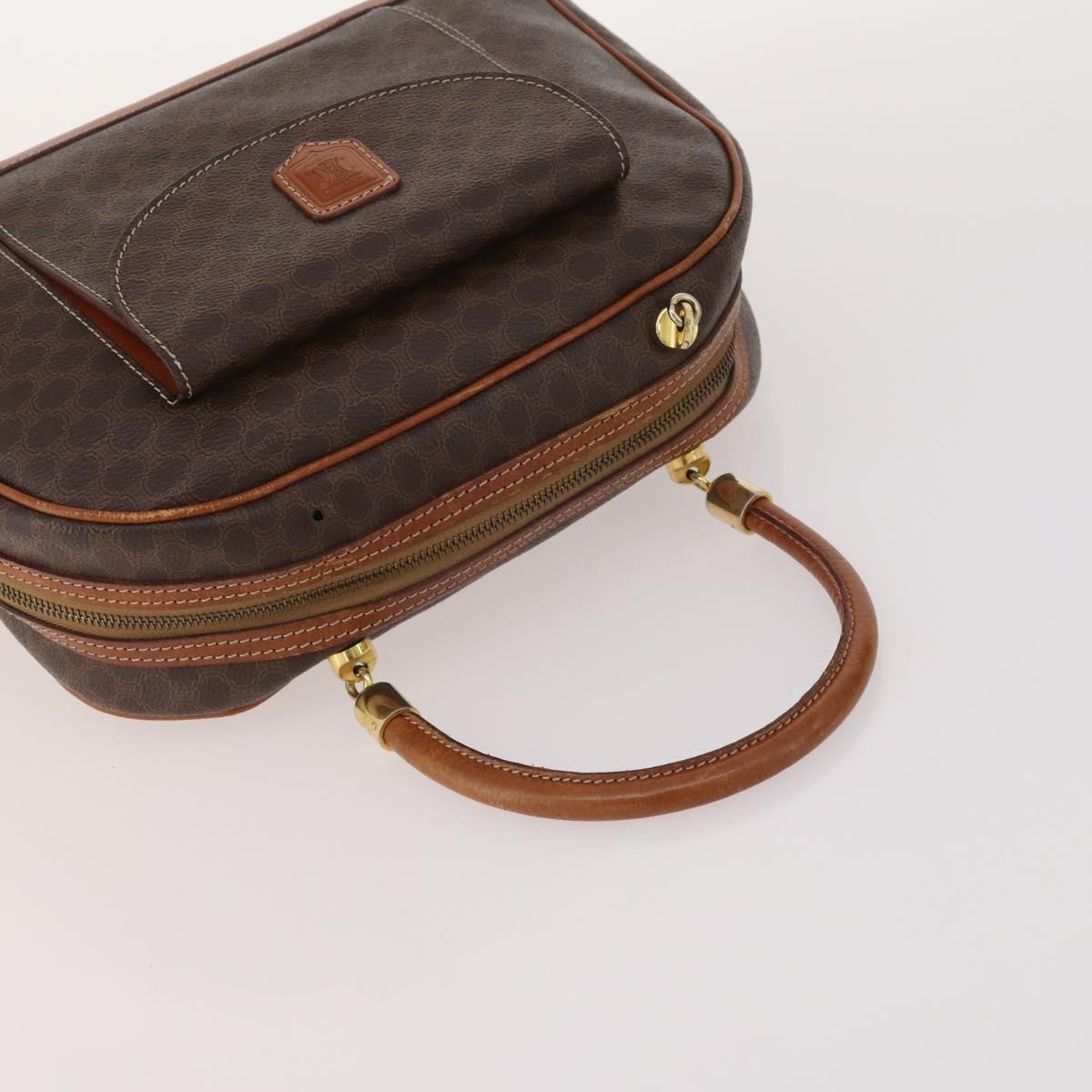 CELINE Macadam Canvas Bag PVC Leather 3 Set Brown Beige Navy Auth fm5170