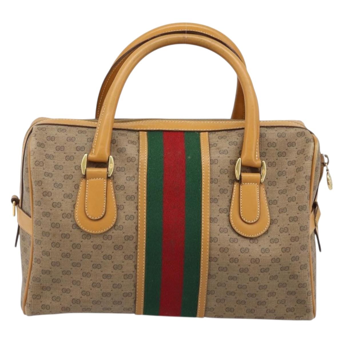 GUCCI Micro GG Supreme Web Sherry Line Bag PVC 2way 002 115 0165 Auth fm5175