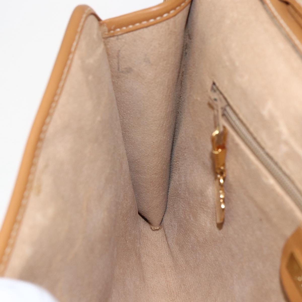 GUCCI Micro GG Supreme Bag PVC Light Beige Gold 004 106 0146 Auth fm5178