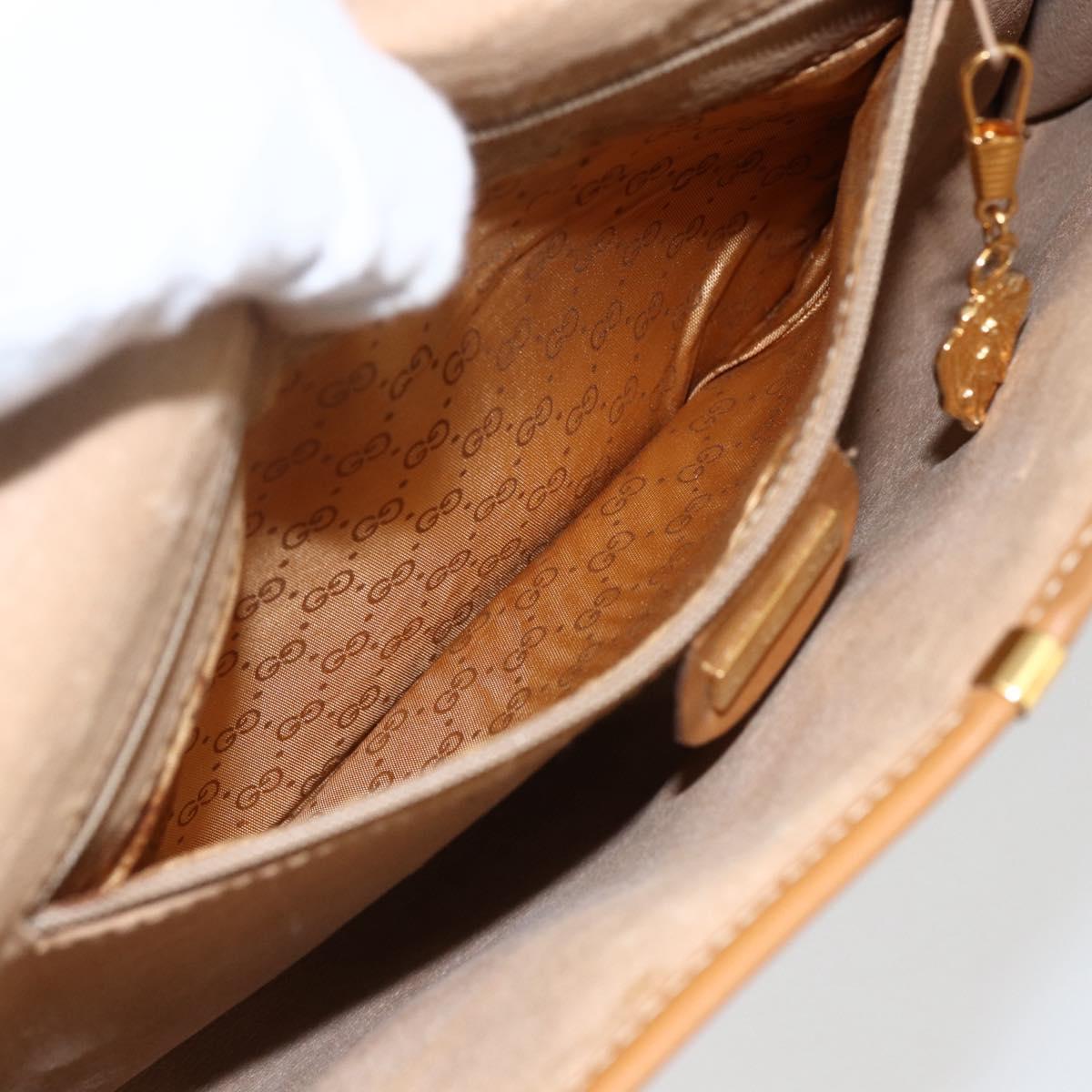 GUCCI Micro GG Supreme Bag PVC Light Beige Gold 004 106 0146 Auth fm5178