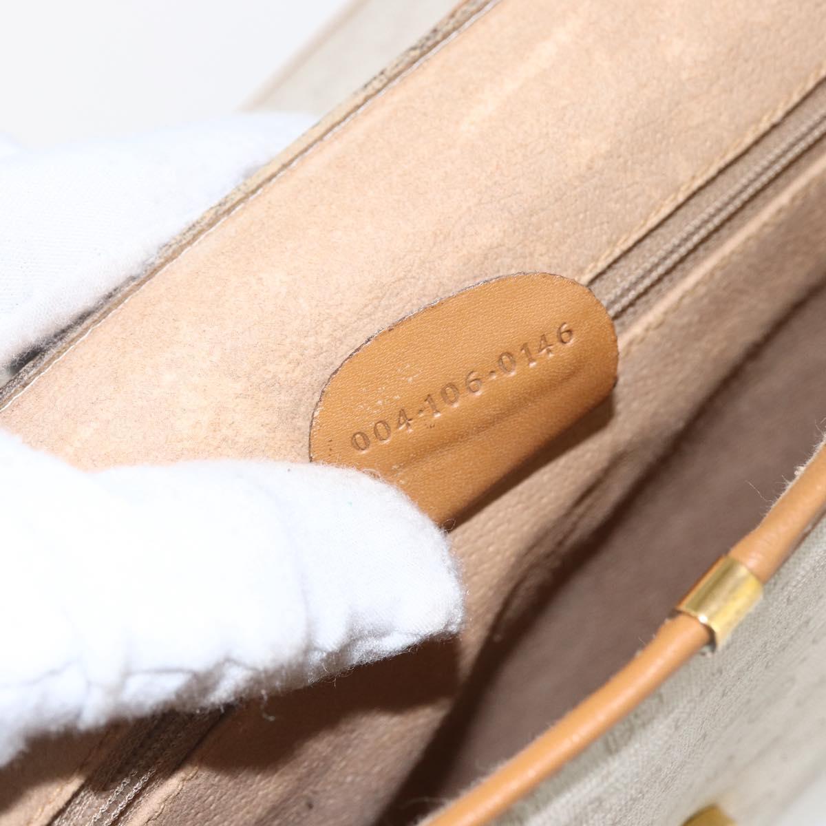 GUCCI Micro GG Supreme Bag PVC Light Beige Gold 004 106 0146 Auth fm5178