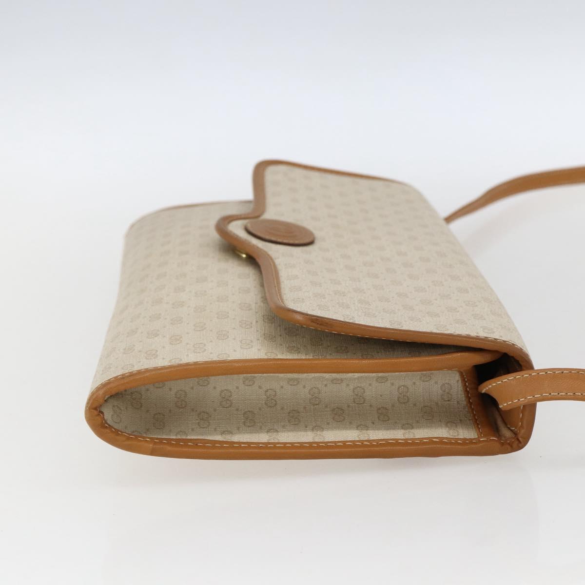 GUCCI Micro GG Supreme Bag PVC Light Beige Gold 004 106 0146 Auth fm5178