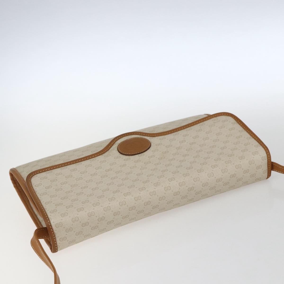 GUCCI Micro GG Supreme Bag PVC Light Beige Gold 004 106 0146 Auth fm5178