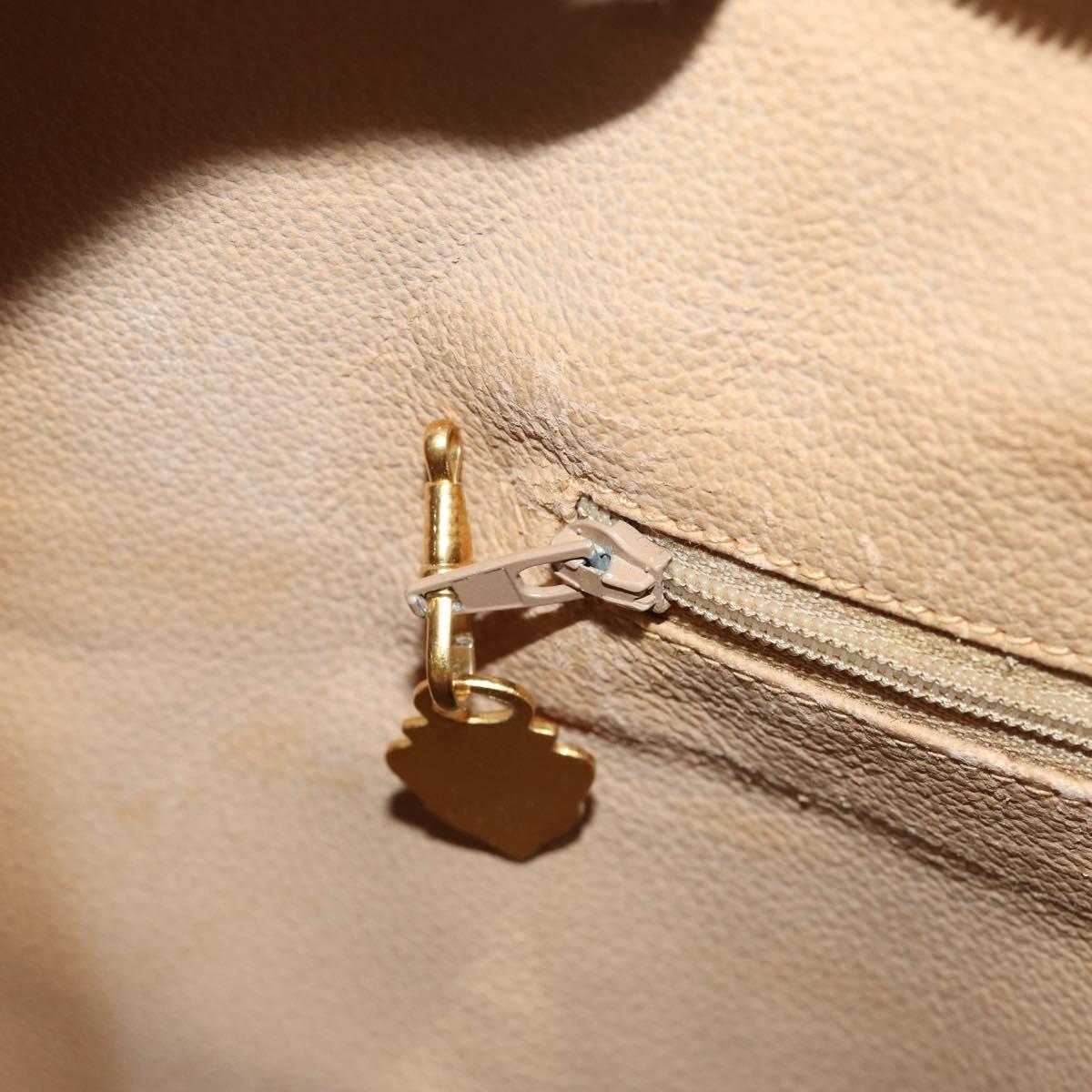 GUCCI GG Supreme Tote Bag PVC Beige Gold 002 123 0172 Auth fm5188
