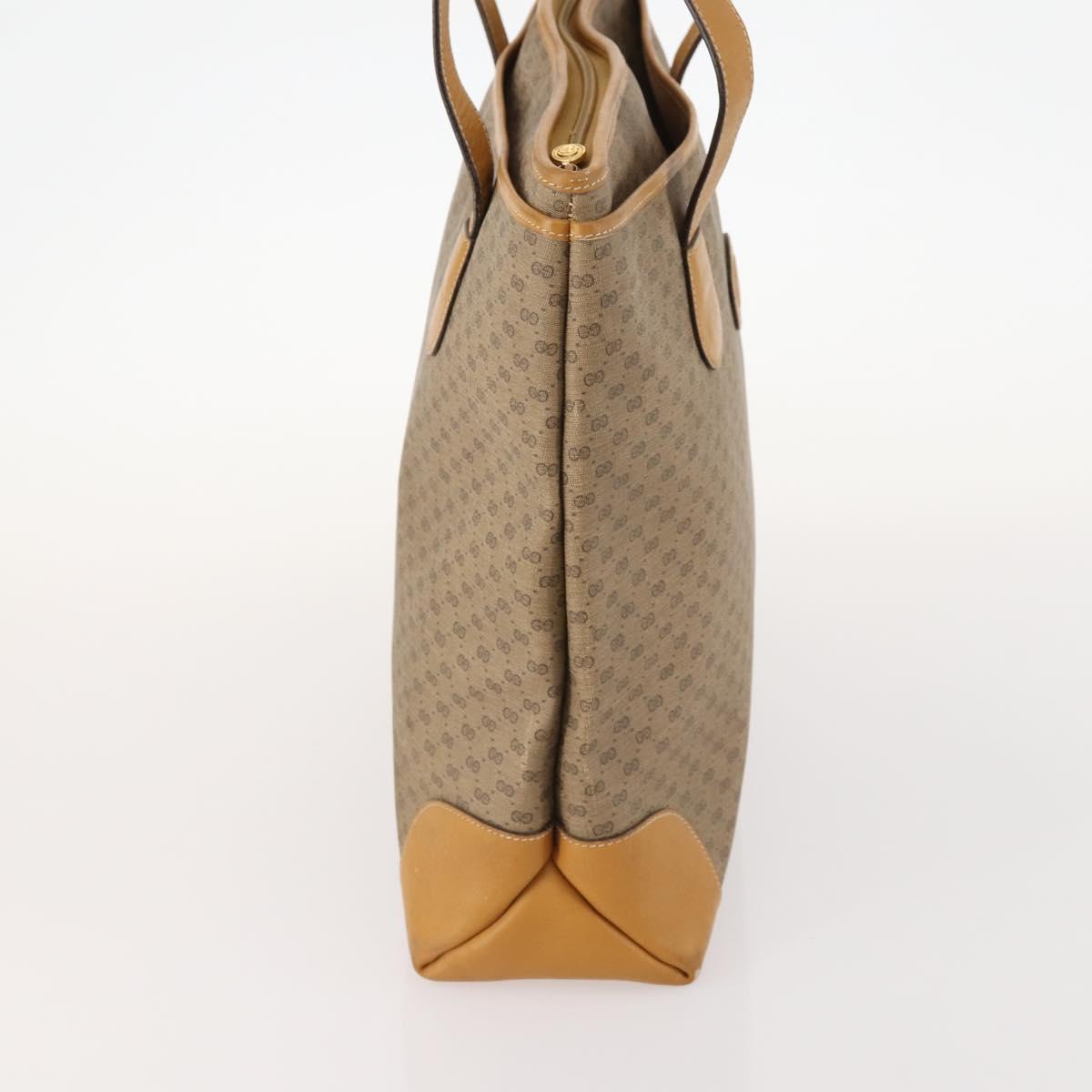 GUCCI GG Supreme Tote Bag PVC Beige Gold 002 123 0172 Auth fm5188