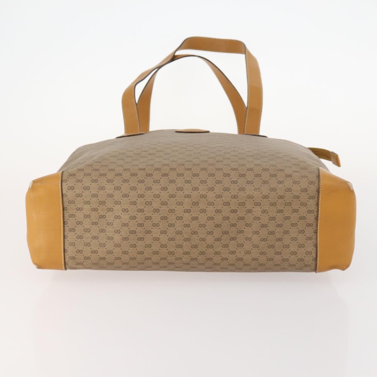 GUCCI GG Supreme Tote Bag PVC Beige Gold 002 123 0172 Auth fm5188