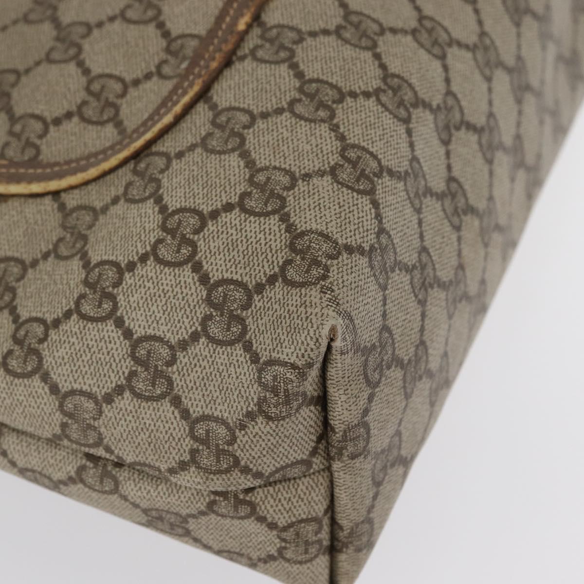 GUCCI GG Supreme Web Sherry Line Tote Bag PVC Beige Gold 39 02 003 Auth fm5189