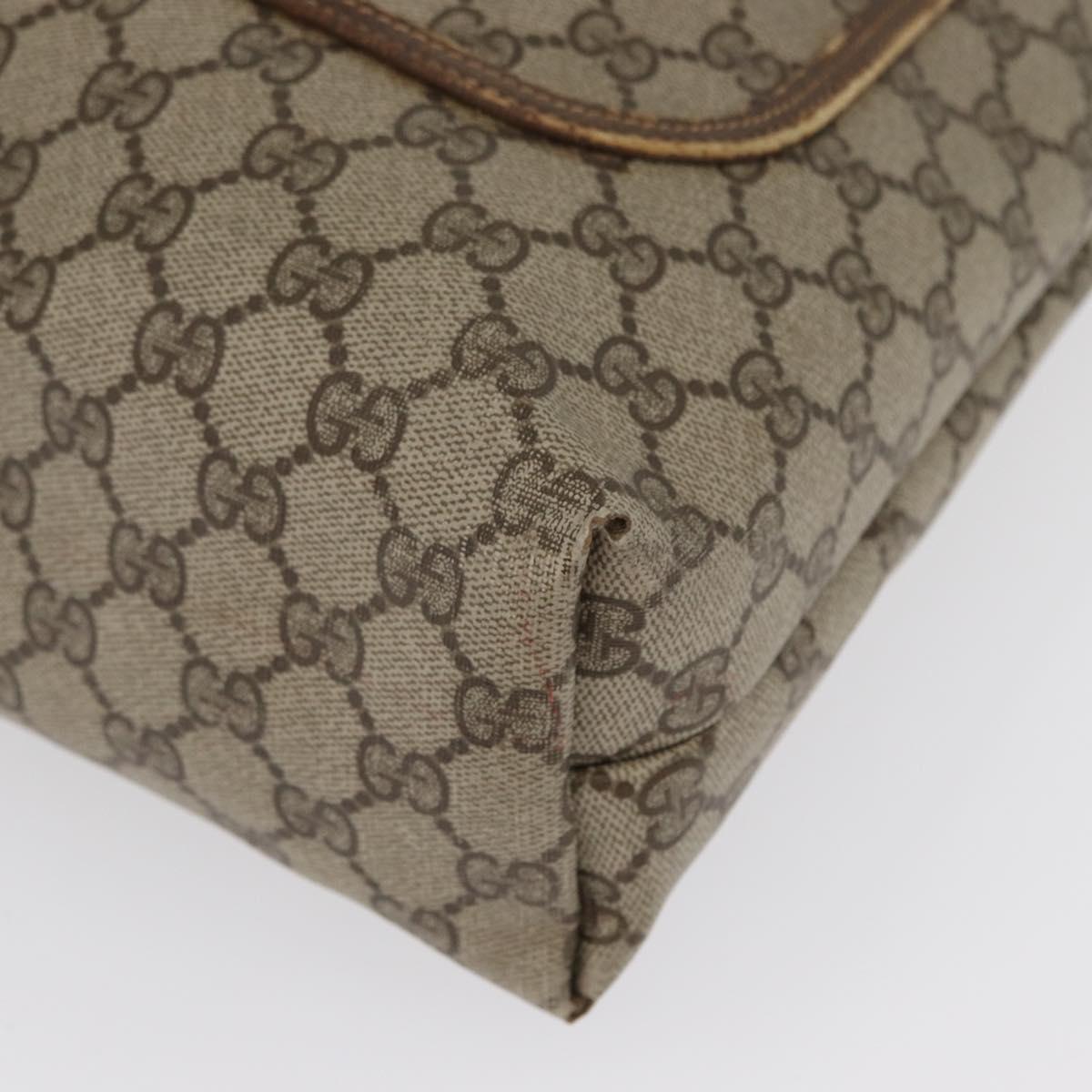 GUCCI GG Supreme Web Sherry Line Tote Bag PVC Beige Gold 39 02 003 Auth fm5189