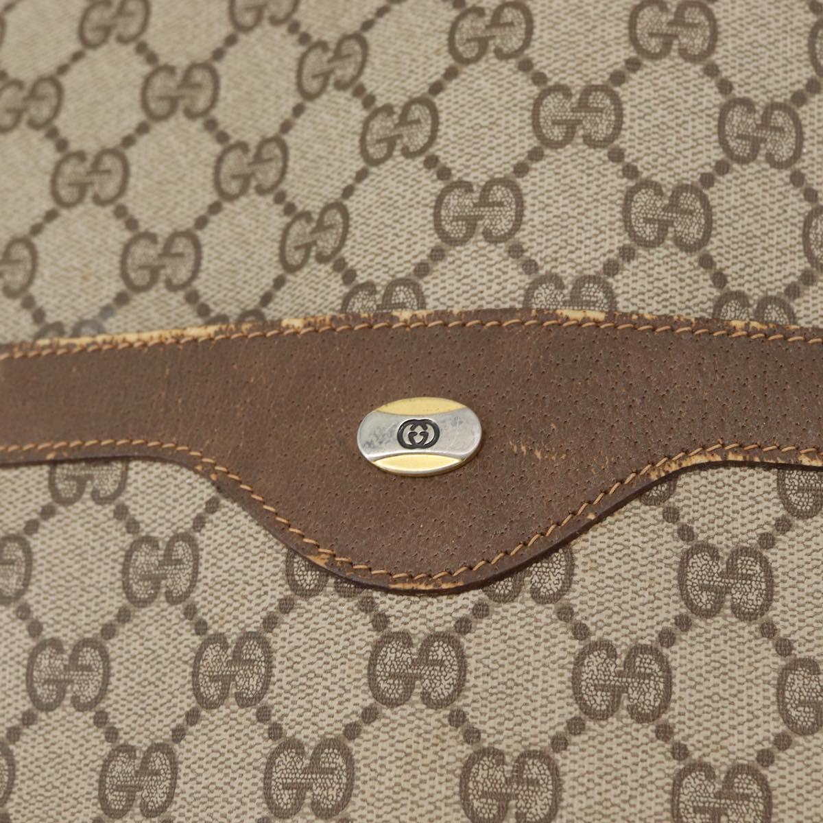 GUCCI GG Supreme Web Sherry Line Tote Bag PVC Beige Gold 39 02 003 Auth fm5189