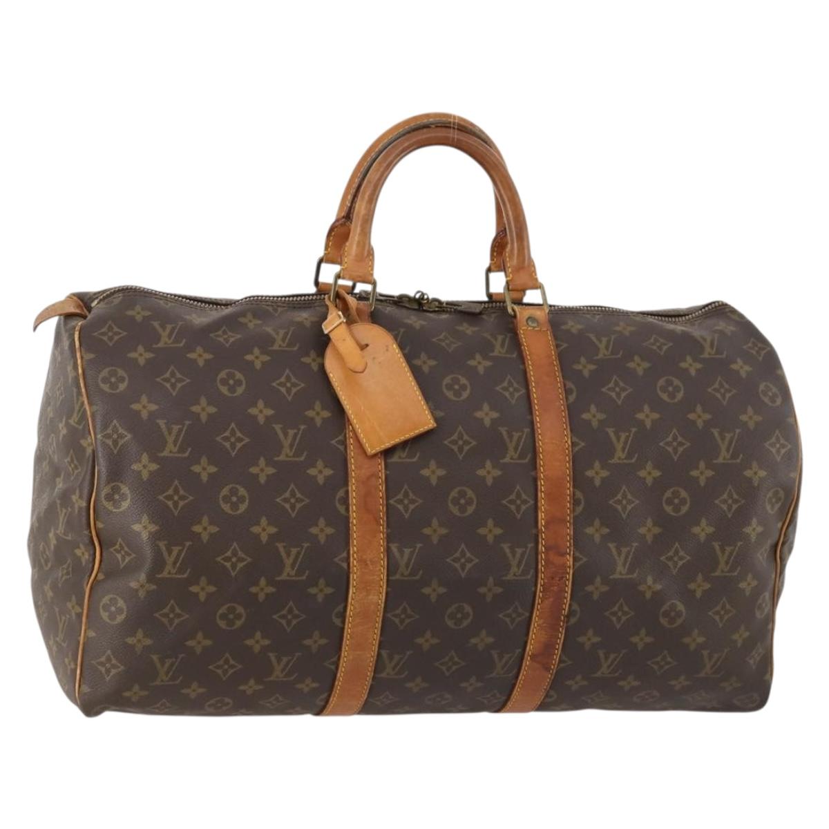 LOUIS VUITTON Monogram Keepall 50 Boston Bag M41426 LV Auth fm5195